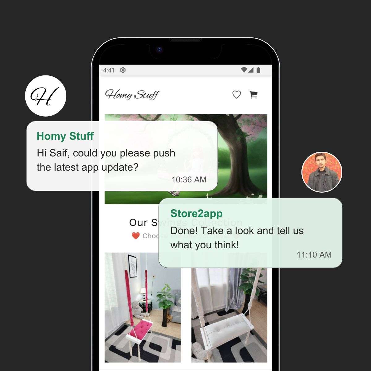 Dedicated app developer chat support