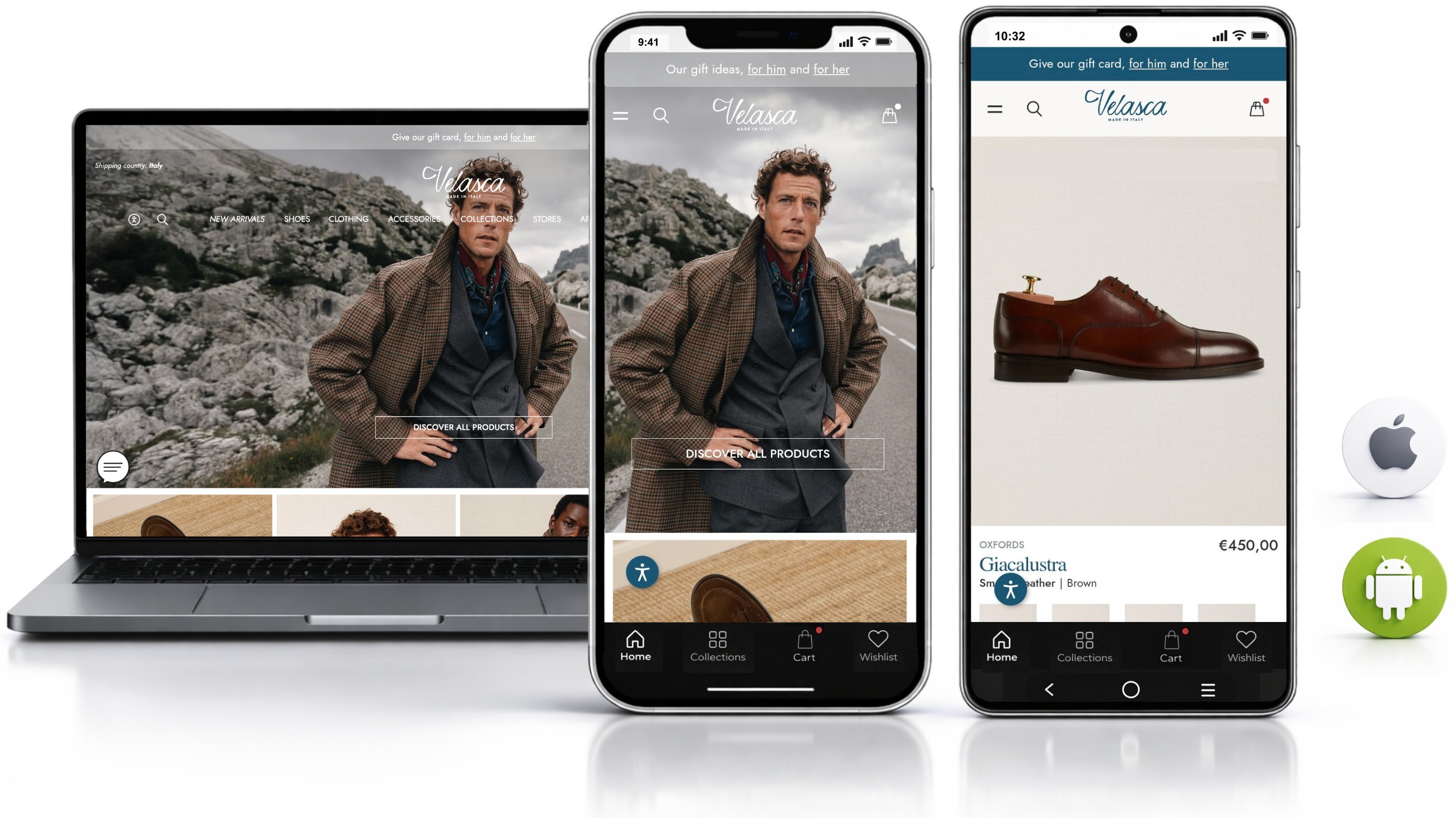 Shopify store converted to mobile app demo